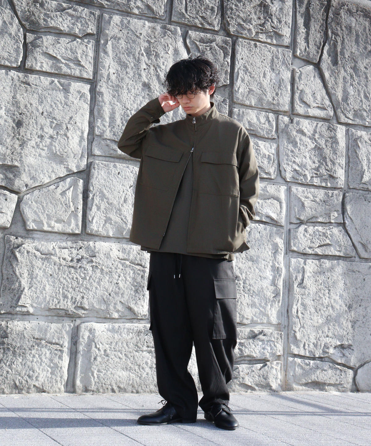 リプレイ　HIGHNECK ZIPUP BLOUSON65着丈