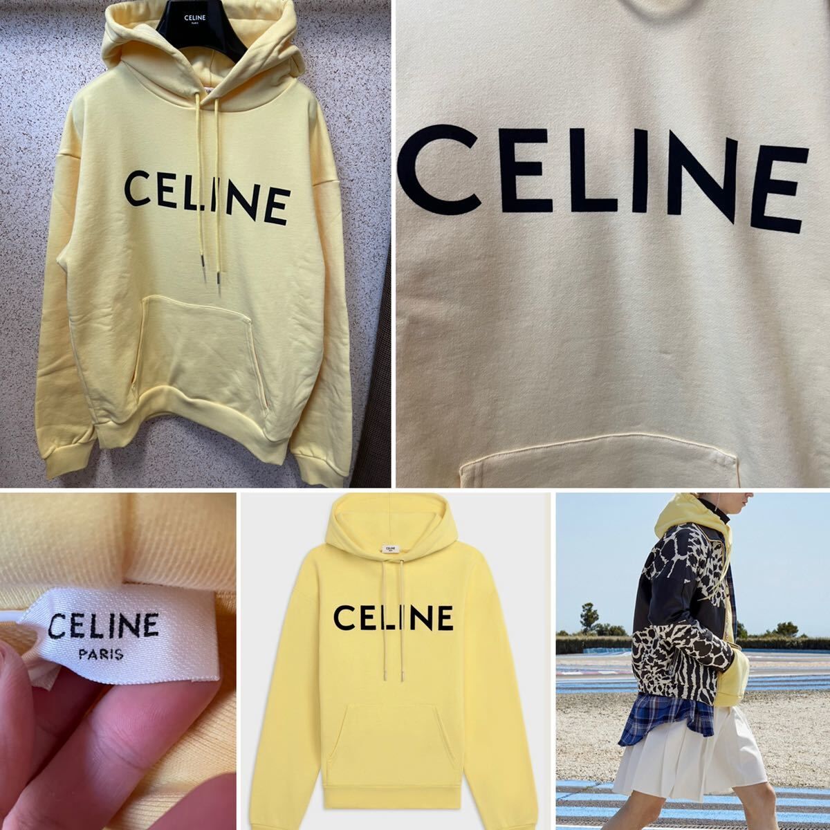 セリーヌ celine パーカー イエロー