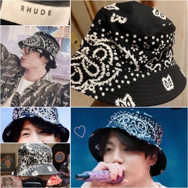 BTSジョングク着用!RHUD バンダナ柄 ペイズリー バケットハット