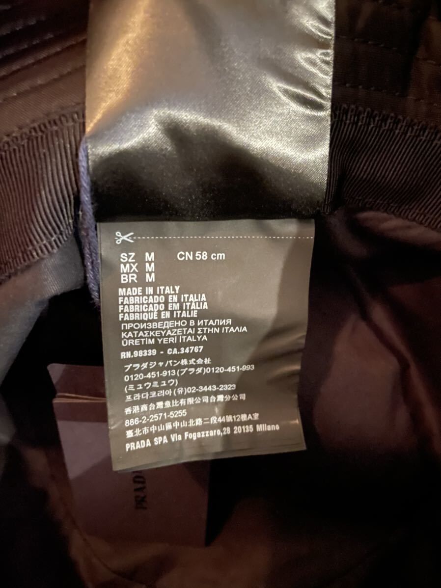 新品タグ付き☆PRADA プラダ ナイロン ブランドロゴ バケットハット 新品タグ付き☆PRADA プラダ ナイロン ブランドロゴ バケットハット
