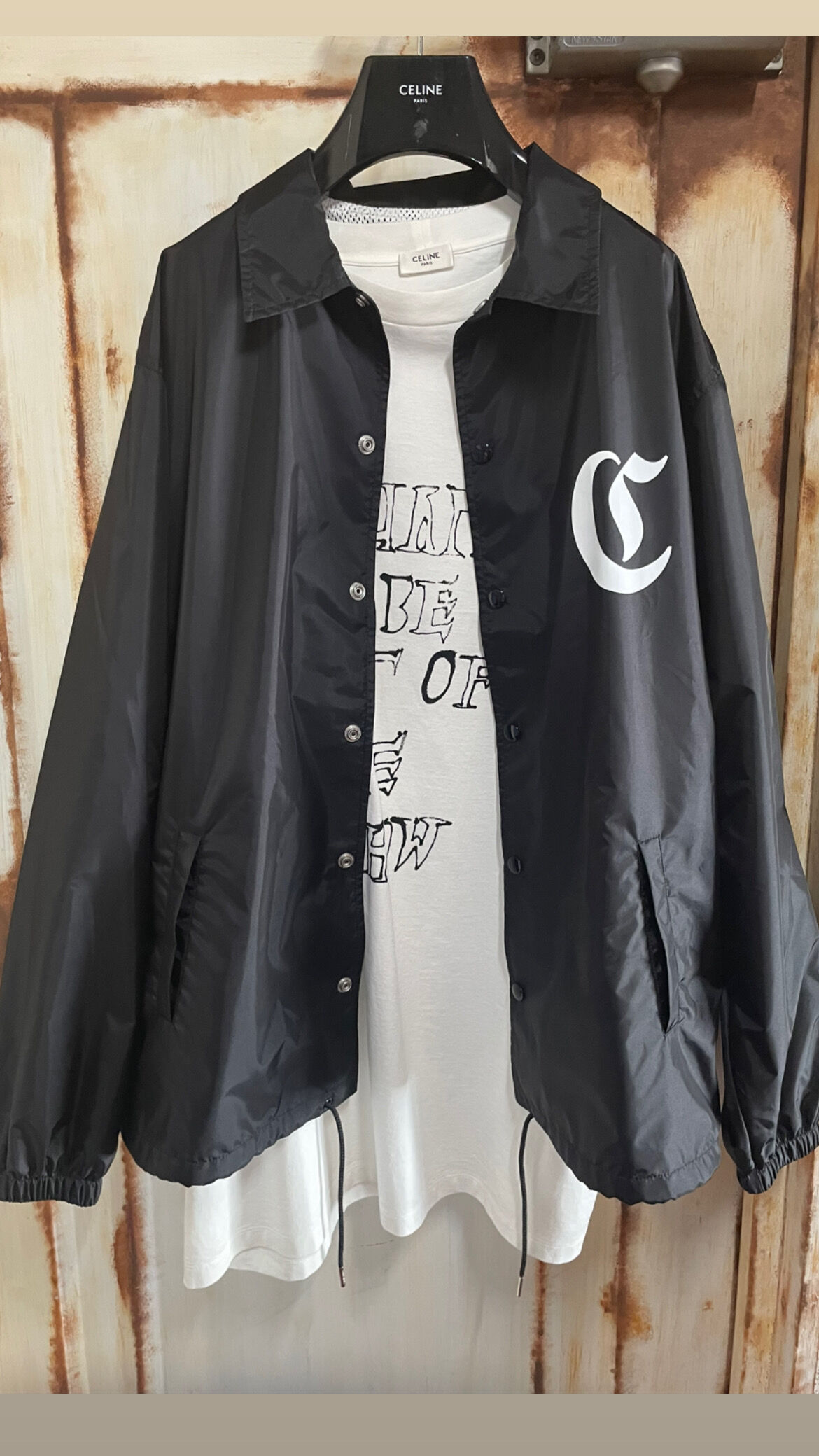 新品☆22SS☆CELINE by Hedi Simane セリーヌ ブランドロゴ コーチジャ...