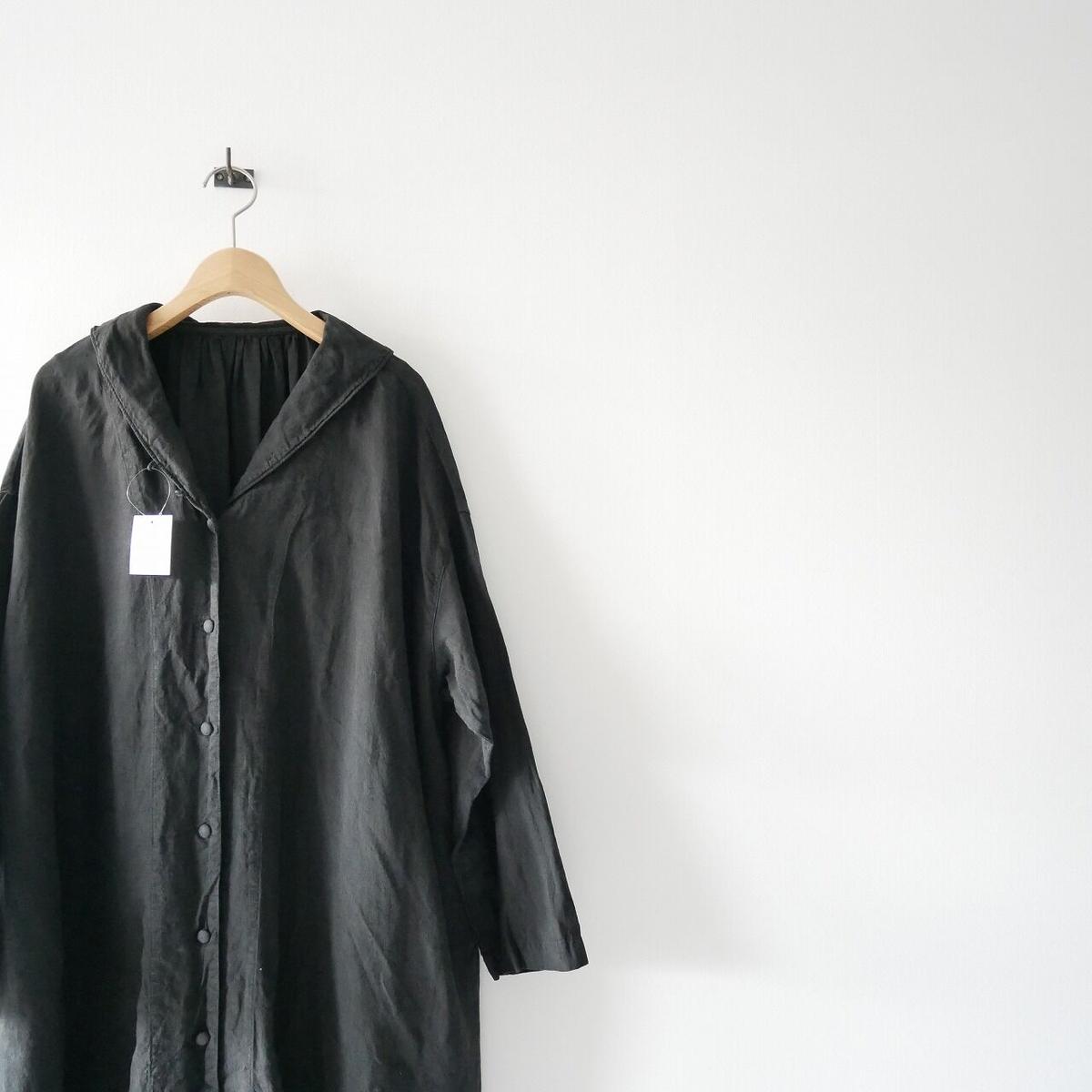 2020 / nest robe / リネン高密度セーラーカラーワンピース / 2010-0874