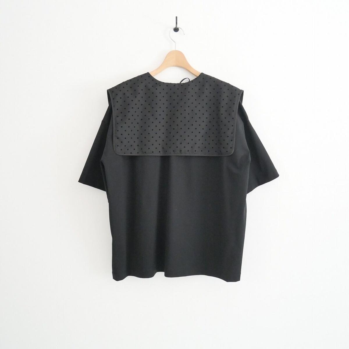 いたします yori ヨリ フロッキードットカラーtee ホワイト 新品の通販