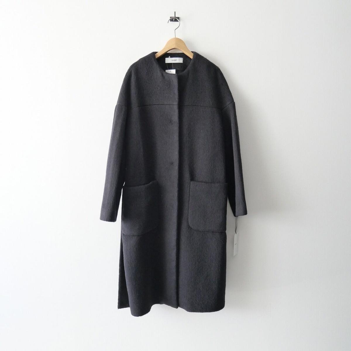 saqui / アルパカウールノーカラーコート / 2106-0630