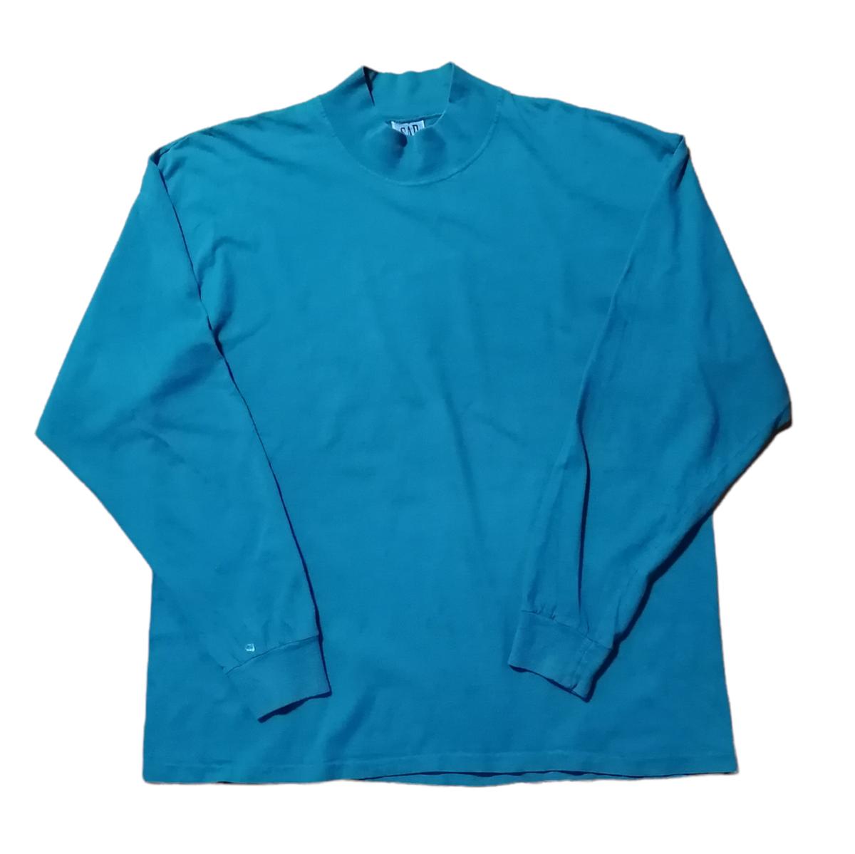 OLD GAP】90's L/S MOCK NECK TEE sizeM MADE IN U...