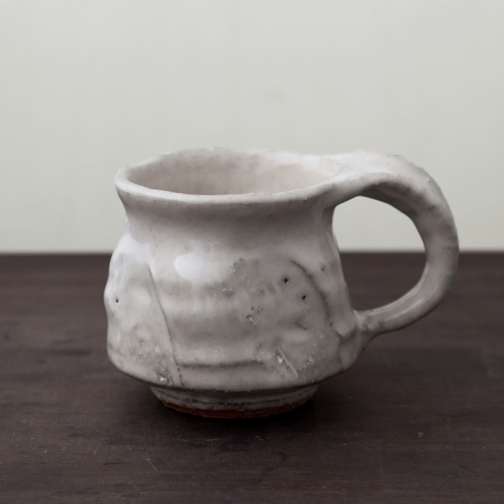 萩焼 河野聡 白萩茶碗 美品
