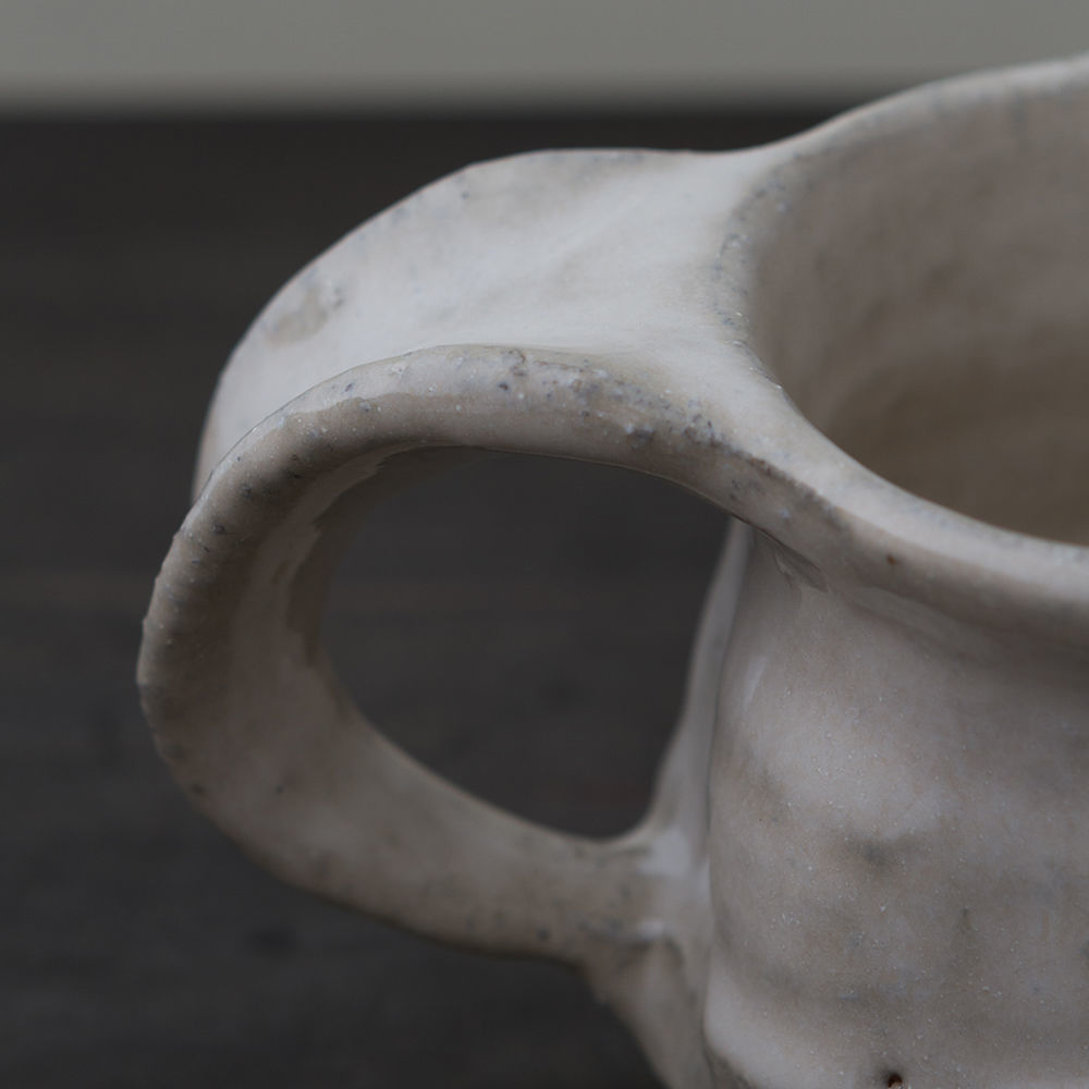 萩焼 河野聡 白萩茶碗 美品