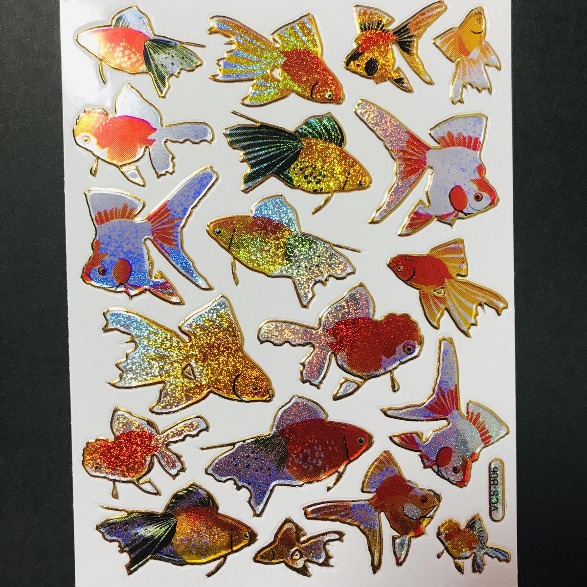 金魚 キラキラ シール Goldfish Sticker Riri Market リーリマ