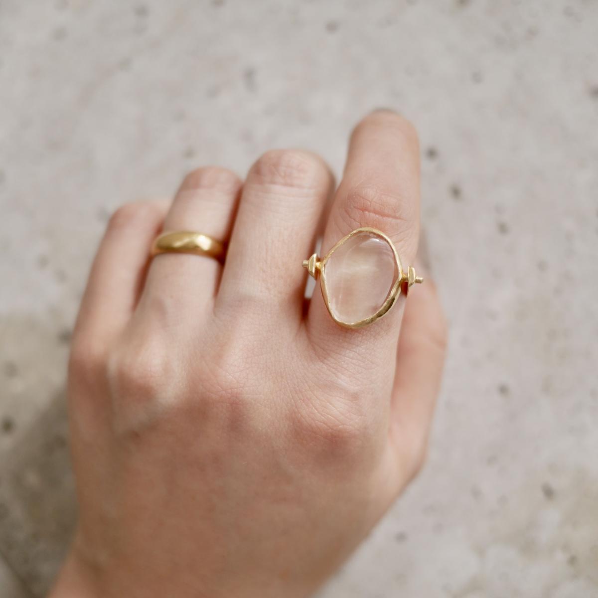 Crystal quartz revolving ring 925 | ritta