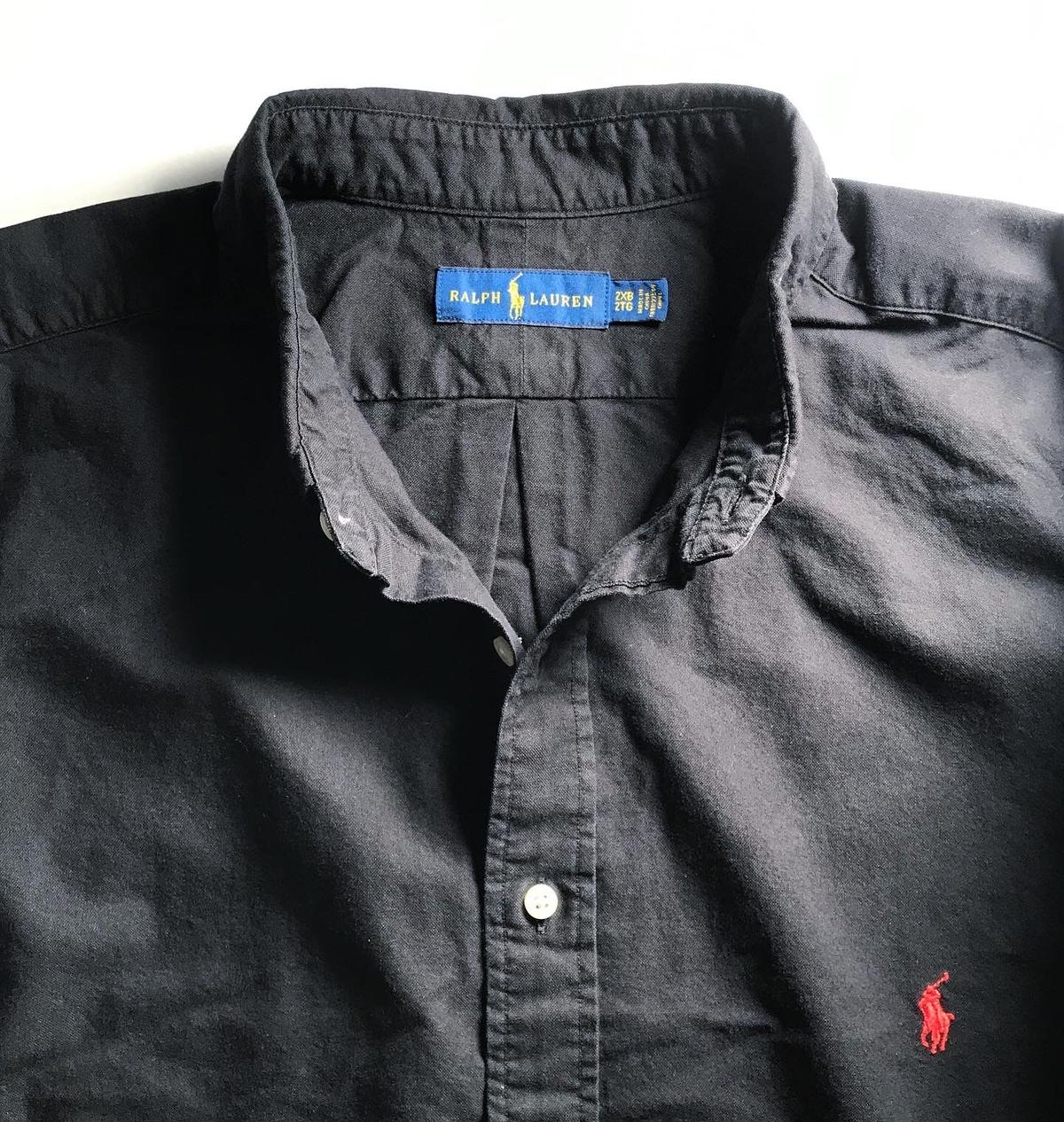 Ralph Lauren Big Size Oxford Sport Shirt - Black (2XB,3XB)