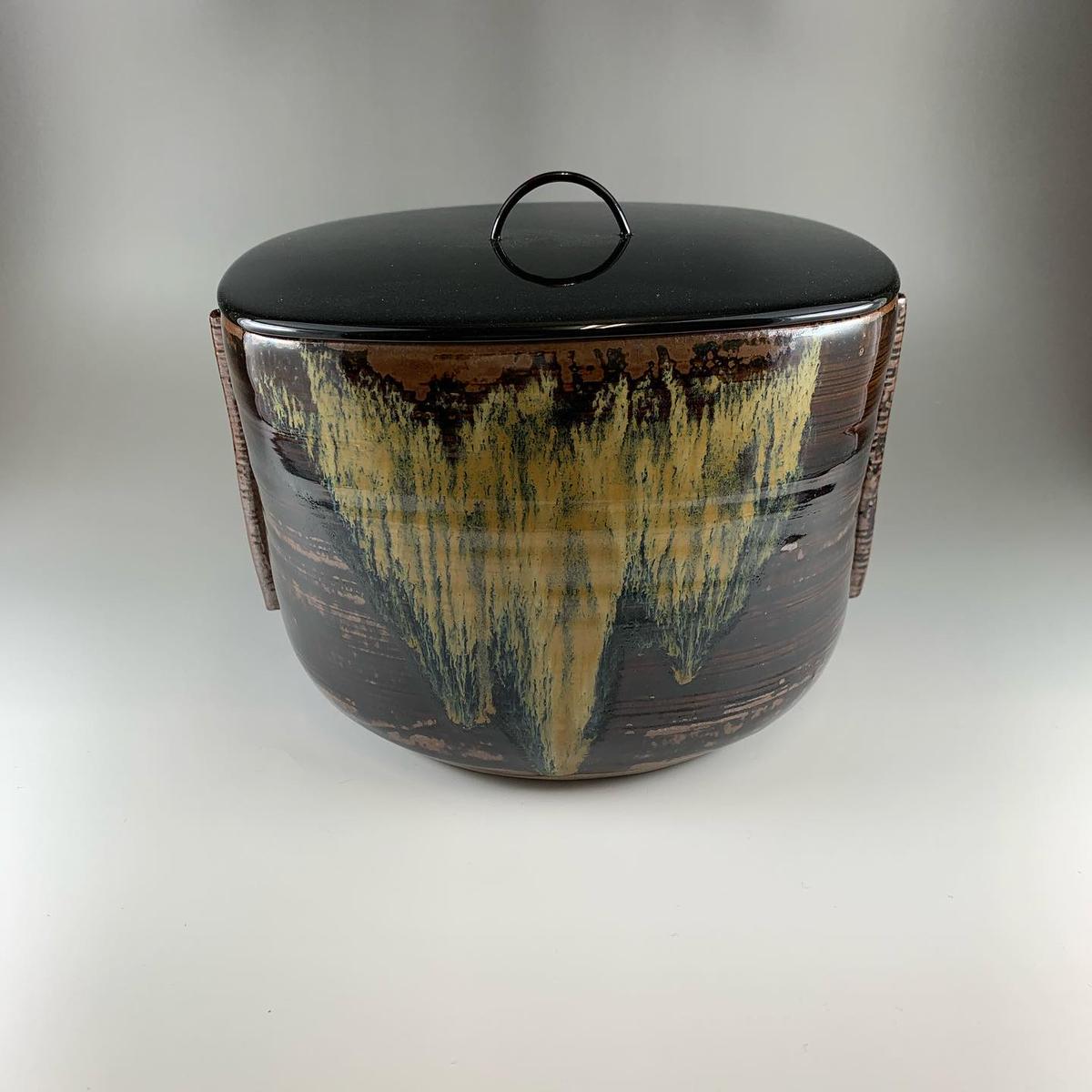 茶道具 建水 高取焼 鬼丸碧山 共箱入り