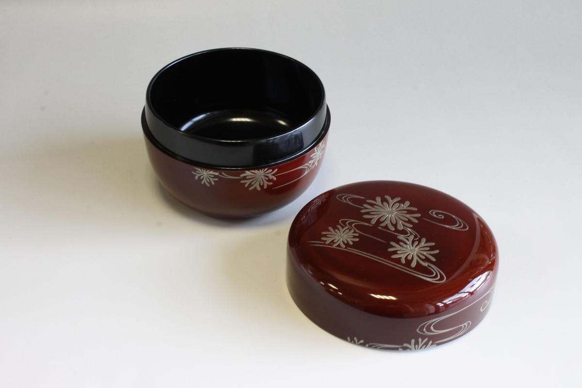 茶道具 時代海松貝 大棗 茶道具 大棗 海松貝（みるがい）蒔絵 而妙斎好、 中村宗尹作