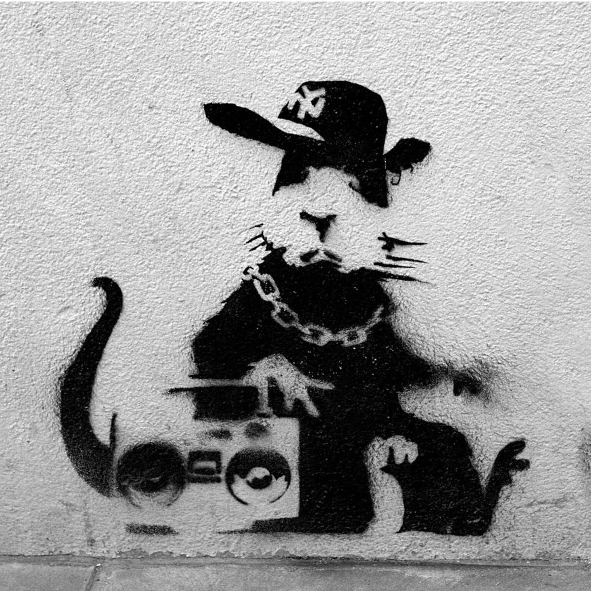 バンクシー Banksy Rat Rapper ラットラッパー A0 約 119