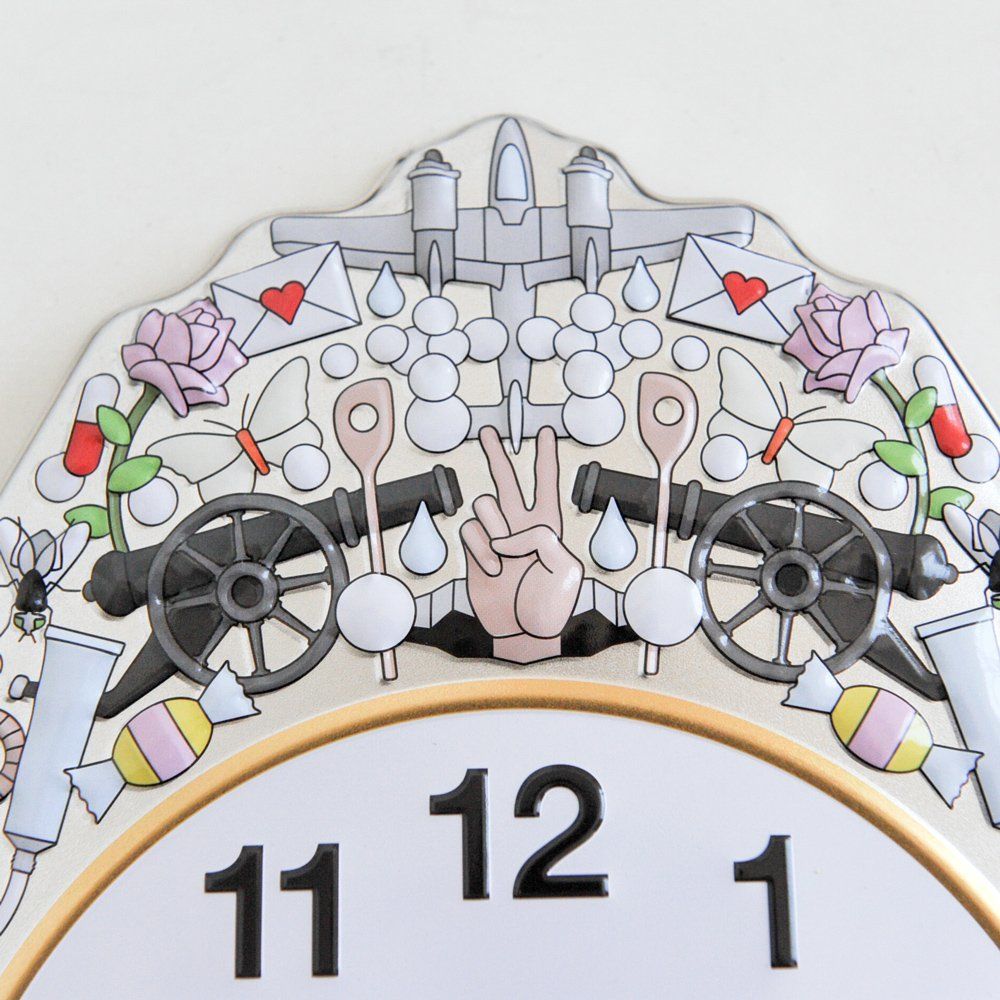 話題の行列 アレッシィAlessiウォールクロック美品 掛時計/柱時計