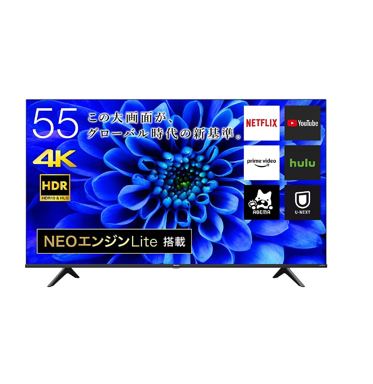 ハイセンス 55V型 4Kチューナー内蔵 液晶 テレビ 55A6G ネット動画対応 2021年 ハイセンス 55V型 4Kチューナー内蔵 液晶 テレビ 55A6G ネット動画対応 2021年