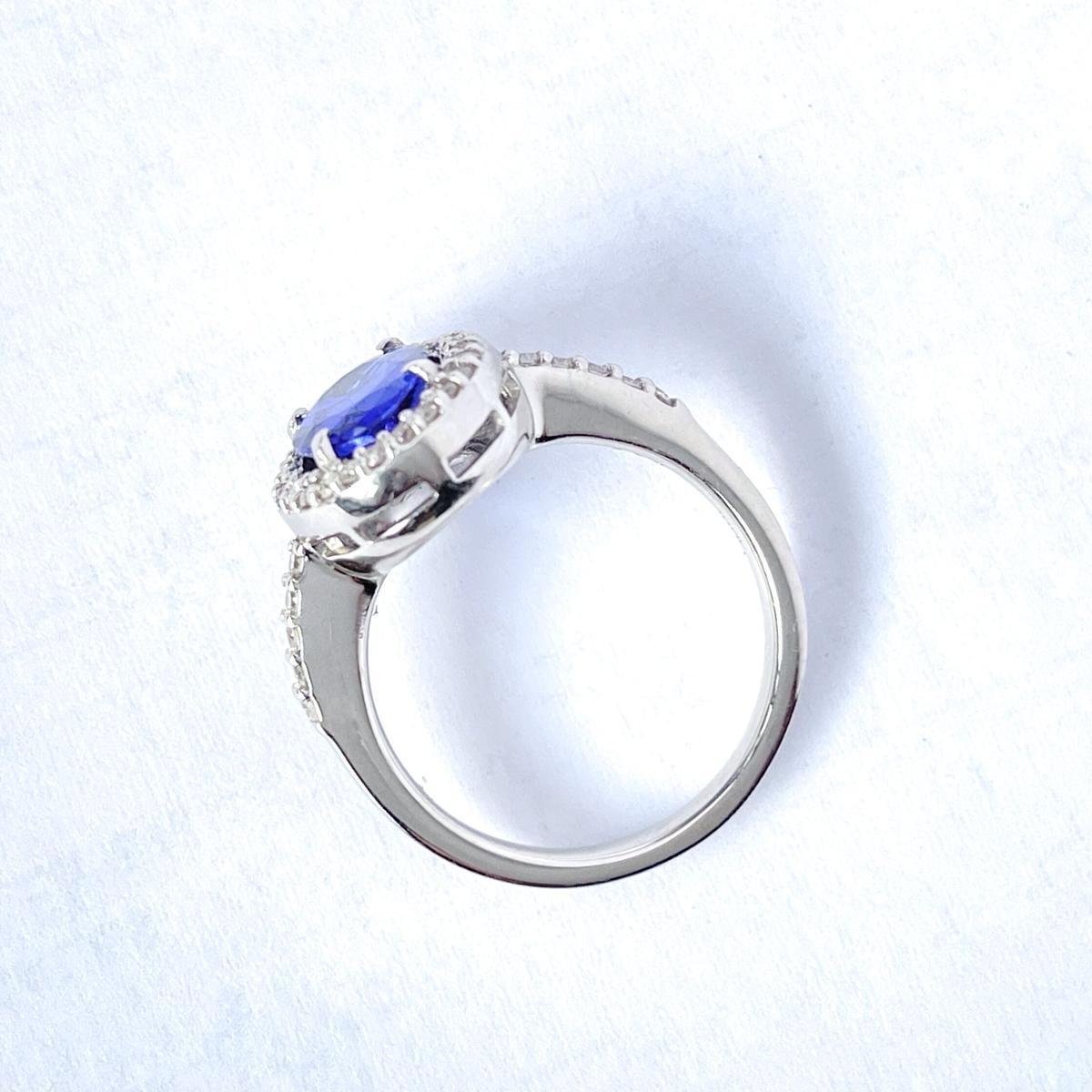 1.578ct 天然タンザナイト ダイヤモンドPT950リング（宝石鑑別書付 ...