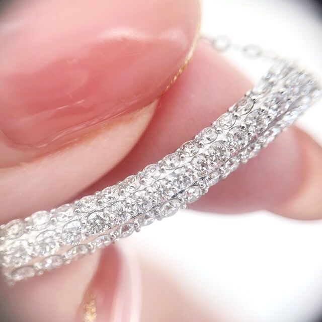 高品質 天然ダイヤモンド 1.00ct パヴェダイヤモンド PT950ネックレス