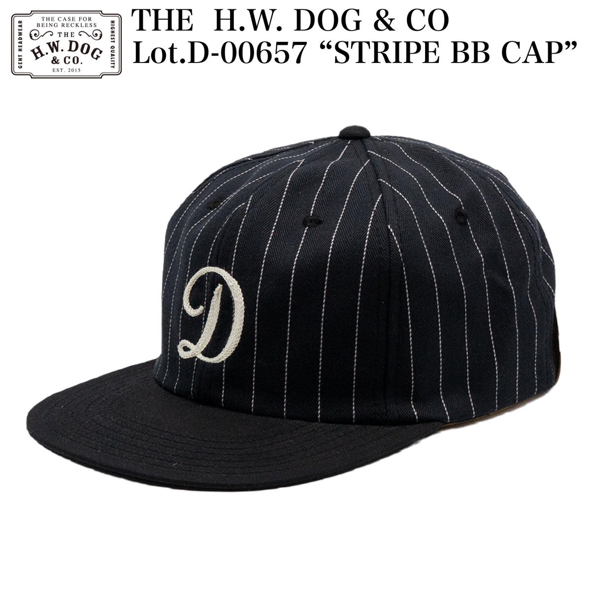 美品THE H.W.DOG&CO./STRIPE NP CAP 38(59.5) STRIPE NP CAP