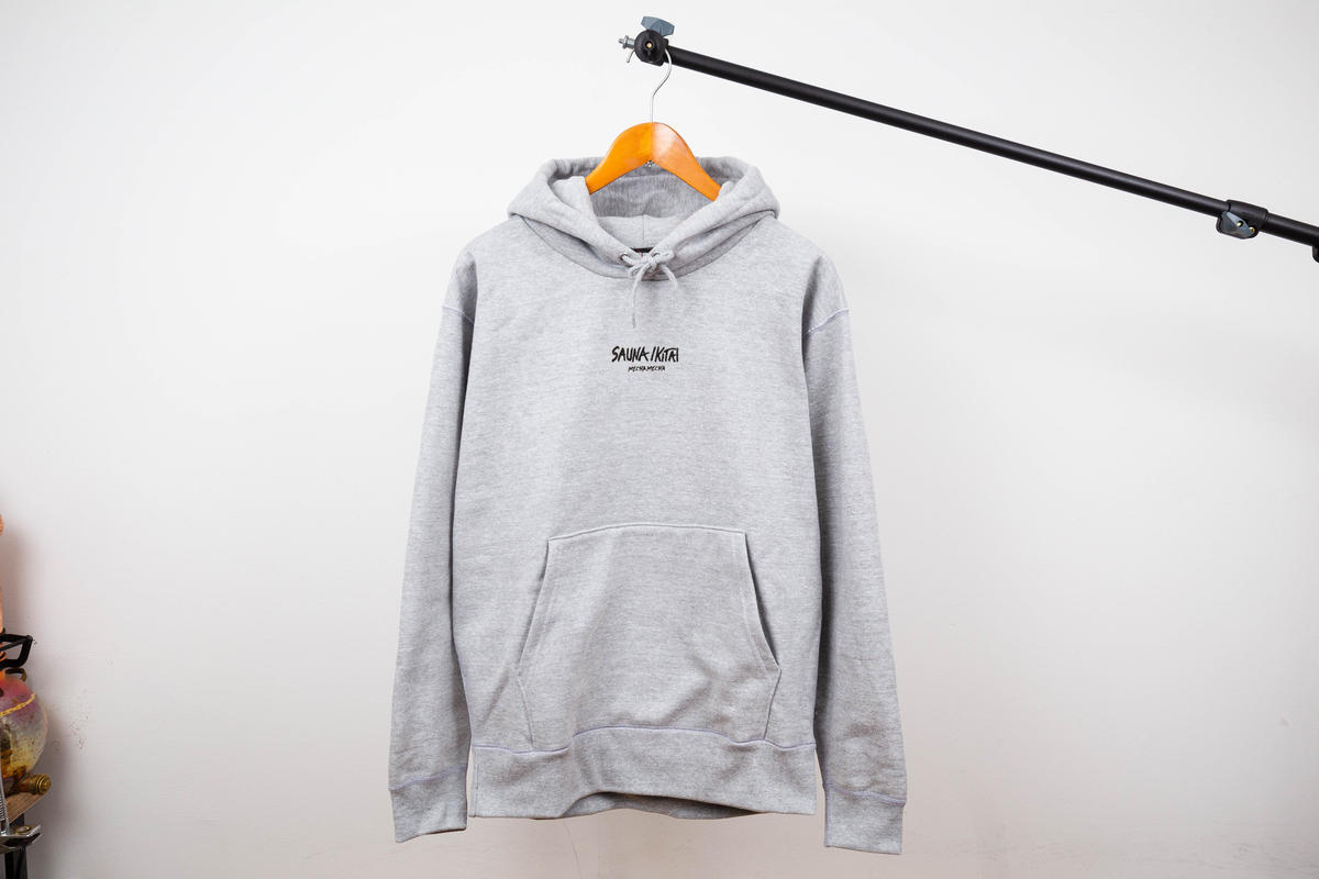 めちゃめちゃパーカー ヘザーグレー サウナイキタイstore