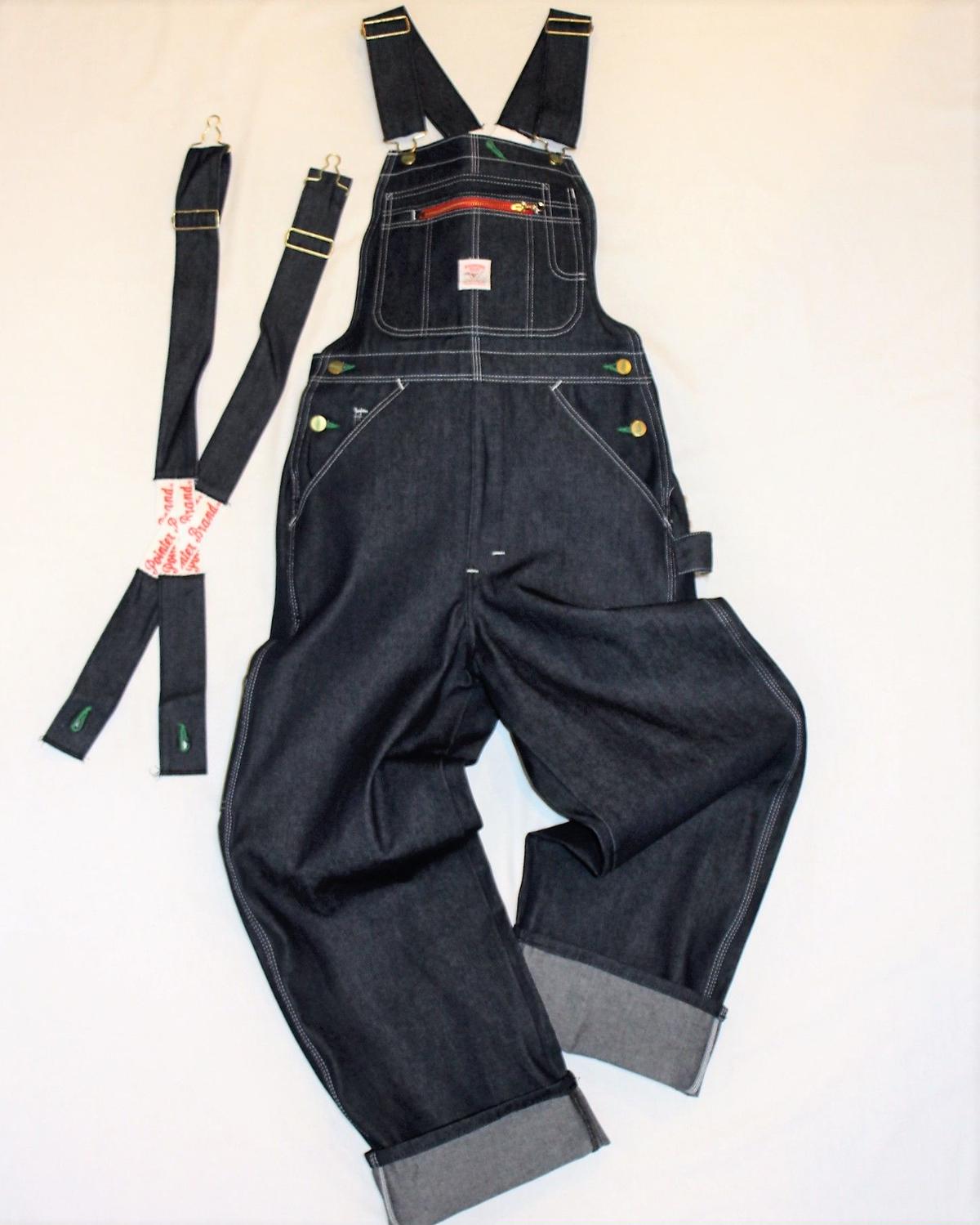 Pointer Brand Indigo Denim Low Back Overalls