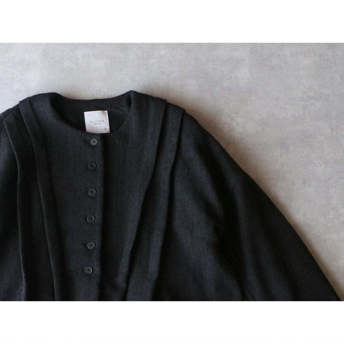 miyuki様専用【MAGALI(マガリ)】メランジウールノーカラータック