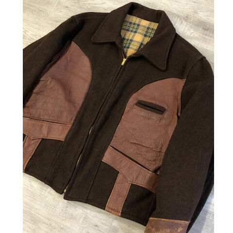 Vintage WOOL LEATHER Sports Jacket | Shank Clot...