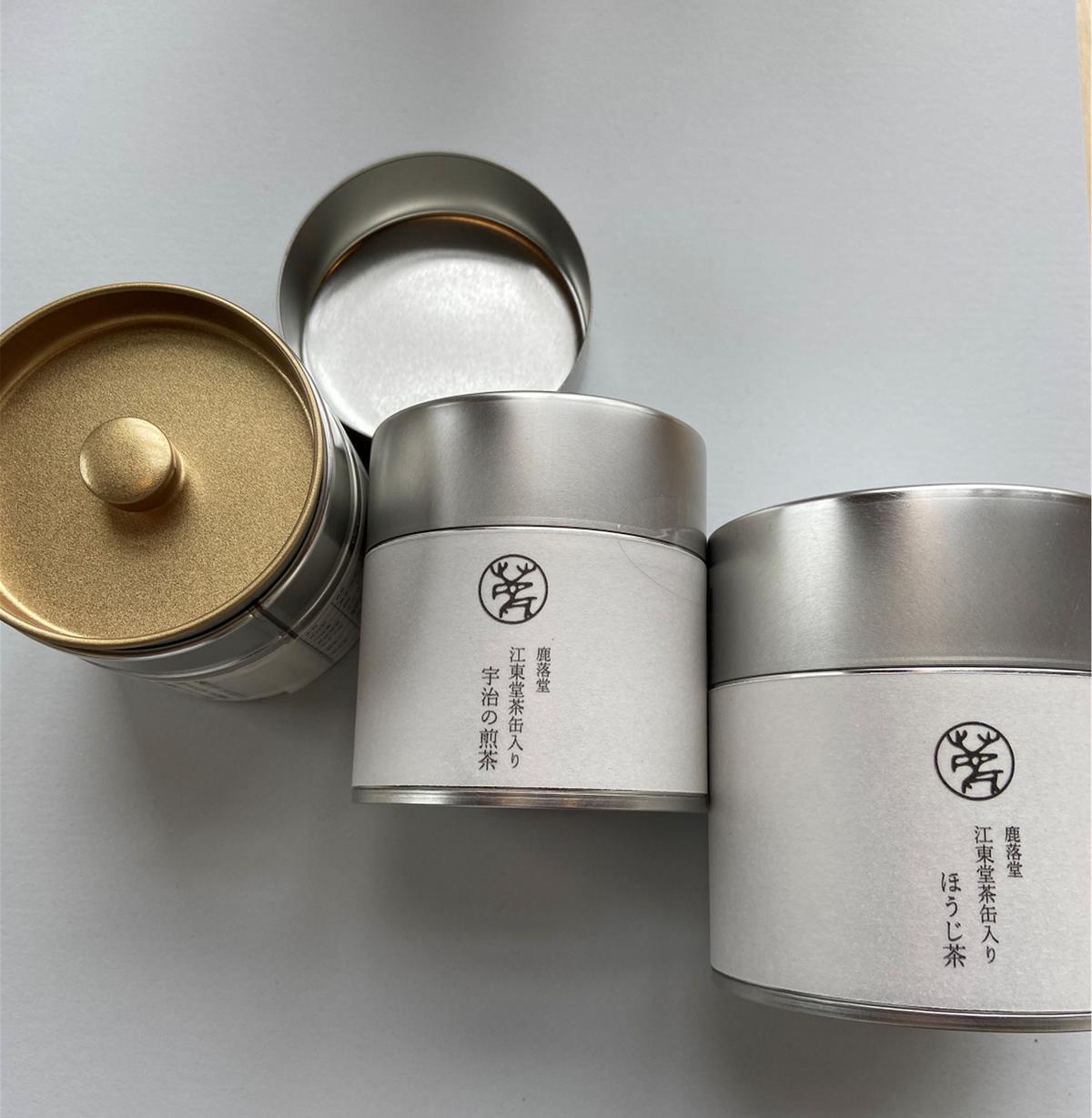 鹿落堂 江東堂茶缶入り宇治ほうじ茶 鹿落堂 Shishiochido 鹿落堂 江東堂茶缶入り宇治ほうじ茶 鹿落堂 Shishiochido