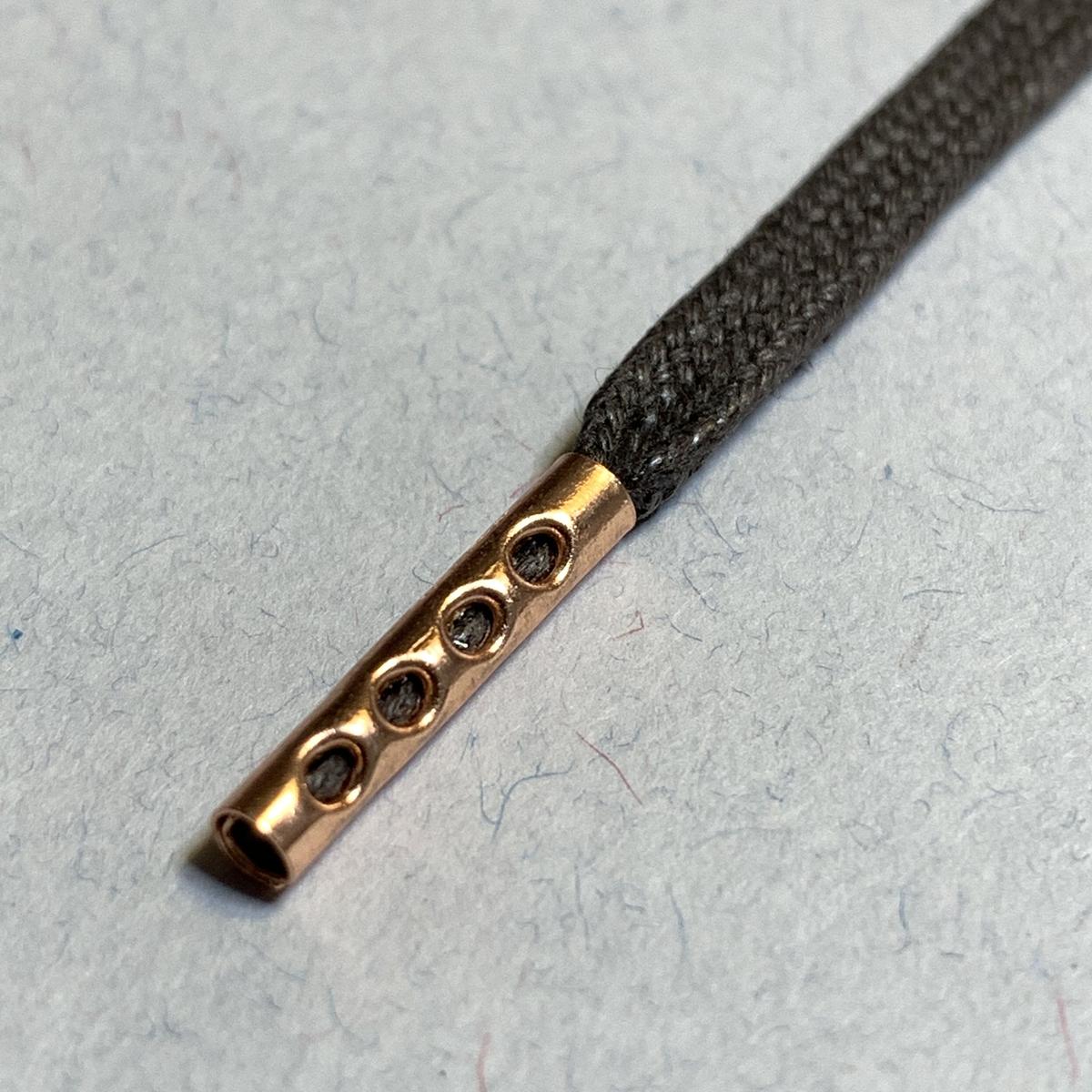 ピンクゴールドのひも先金具が入荷しました。 Shoelace Factory 革靴のシ...