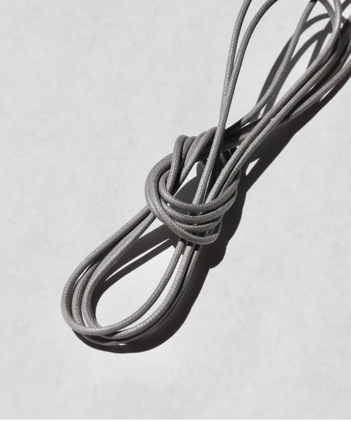 Light Gray Shoelaces with Agret / 紐先金具込み/ ライトグレ...