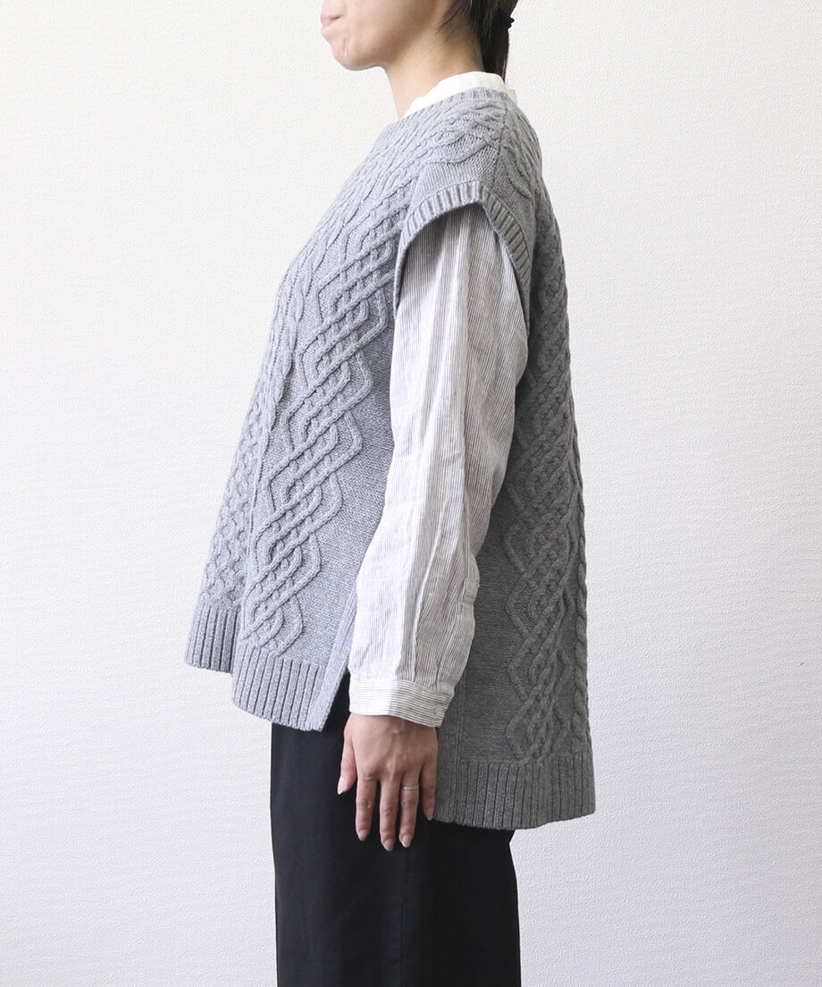 HEAVENLY/ COTTON MIX KNIT VEST | mon favori|モン...