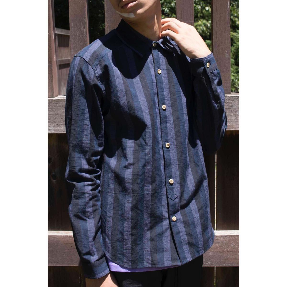 38 Cms Sh02 黒かつお縞shirt 38cm Standard 三八金録屋