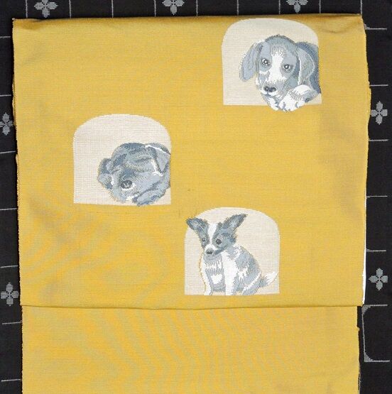 人気no 1 本体 名古屋帯 仕立て上がり 犬 子犬 伊藤若冲 初売りセール Www Chameleon Co Ke