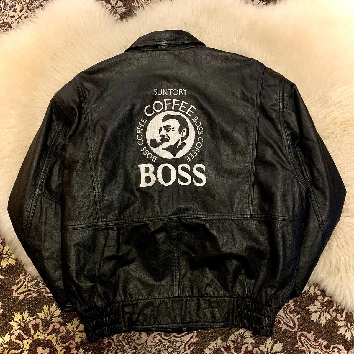 ボスレザージャケット 表記LL HEROキムタク風 ボスジャン BOSSジャン