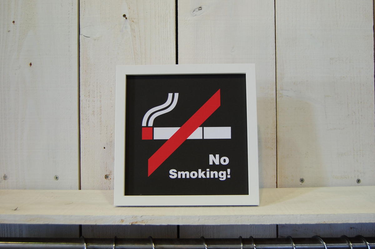 No Smoking ノースモーキング 禁煙 アートフレーム サインフレーム Smile