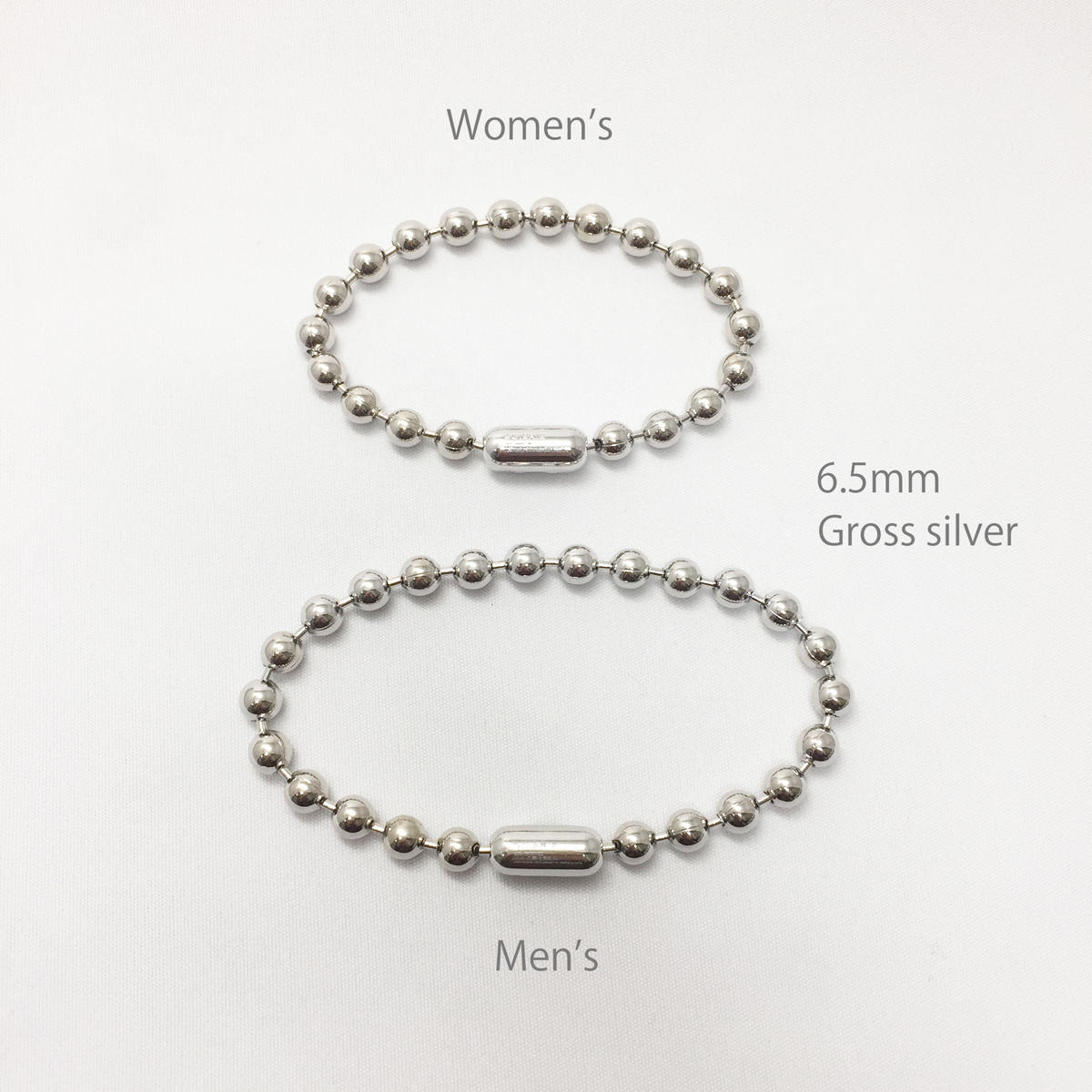 Ball chain bracelet / 6.5mm / Gross silver[Uni...