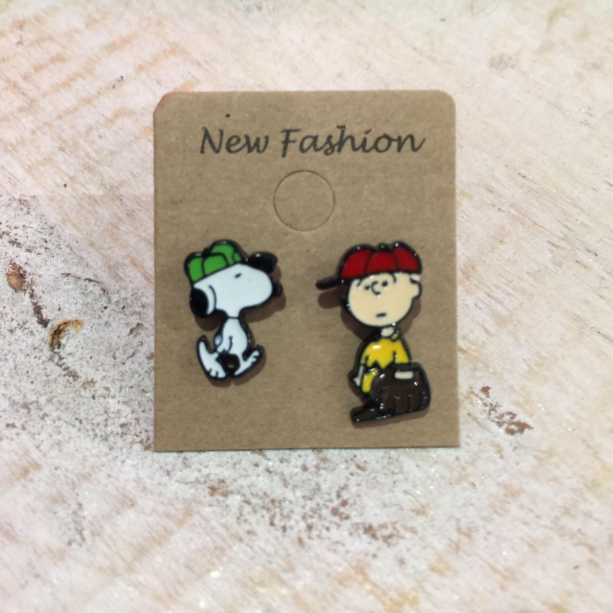 キャラクターピアス ピーナッツ スヌーピー チャーリーブラウン 野球 Sojiji Bas