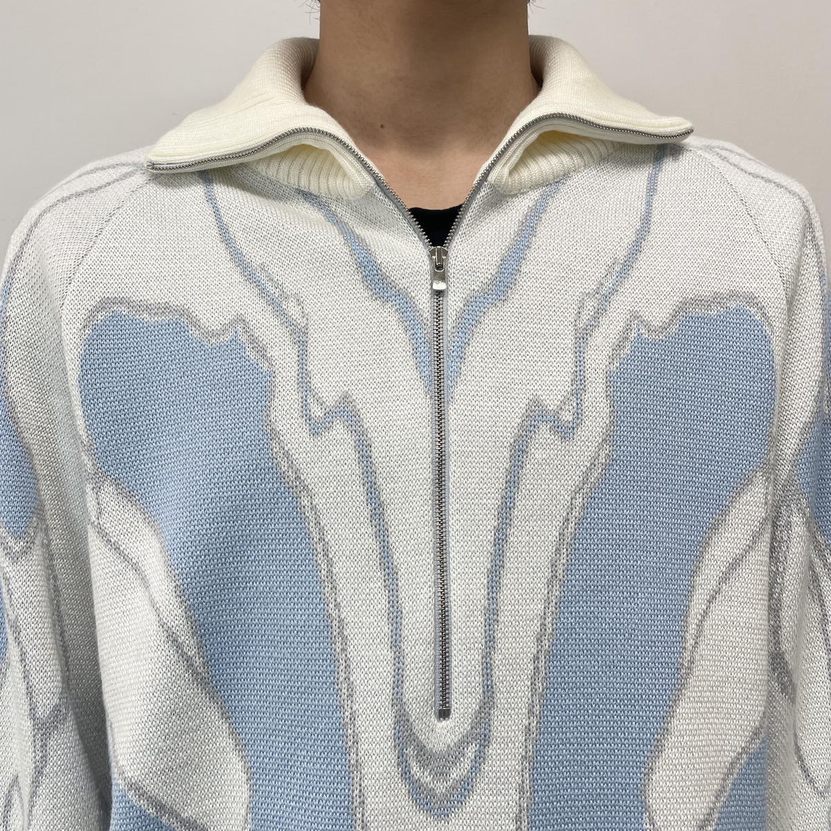 chloma / バイオニックマシーン ジャガードセーター / OFF×LIGHT GRAY ...