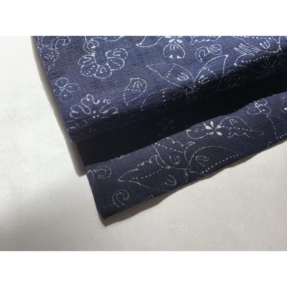 ジャワ更紗 トゥバンの九寸名古屋帯 藍染花鳥柄(仕立上り) | 古布と帯 夫々 -sorez... ジャワ更紗 トゥバンの九寸名古屋帯 藍染花鳥柄(仕立上り) | 古布と帯 夫々 -sorez...