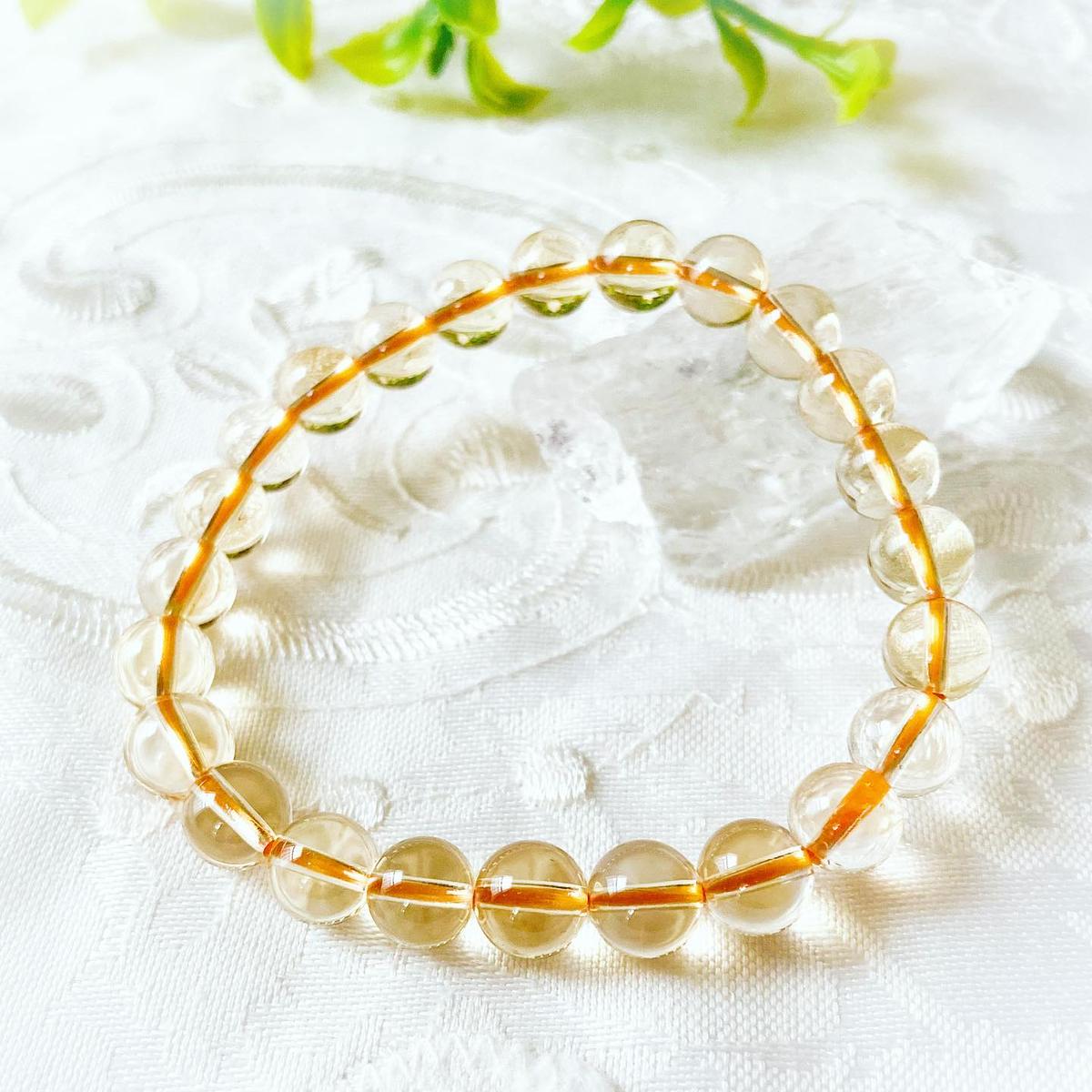 住吉大社様の清塩プレゼント付き⭐︎市戎大国社例祭(えべっさん)の縁起の良い非加熱シトリンブレスレット