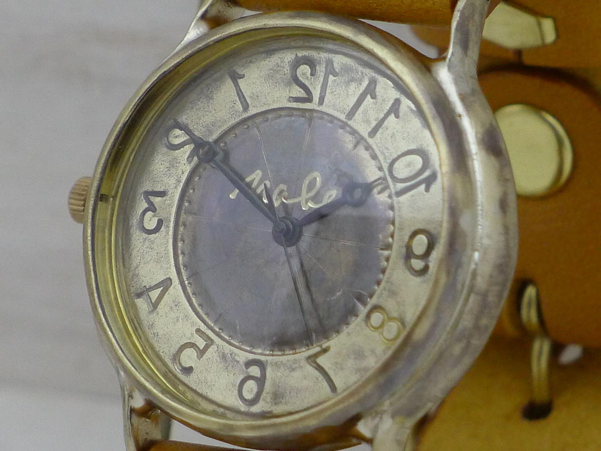 J S B Rev 逆回転 Jum38rev アンティーク調 ハンドメイド腕時計 オリジナ