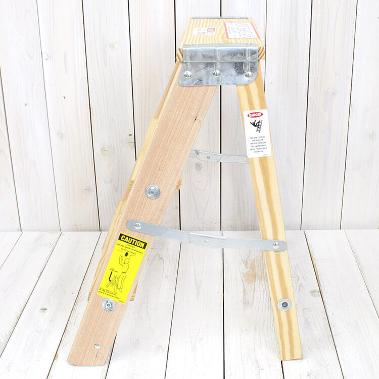 Michigan Ladder Co. ミシガンラダー Wood Stepladder Siz...