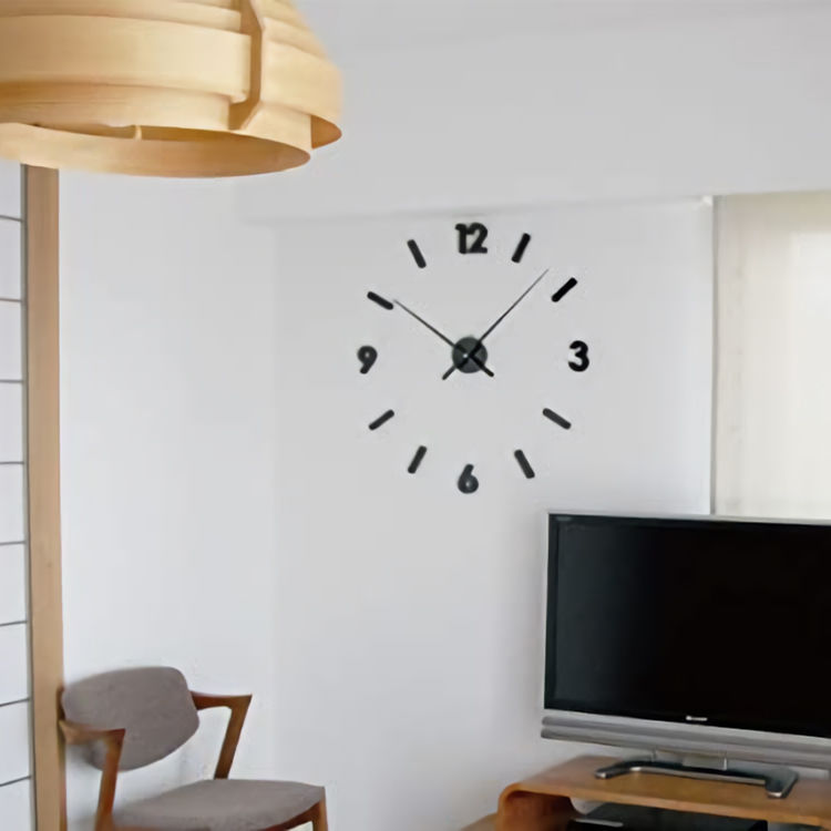 SEPARATE CLOCK セパレートクロック ブラック ウォールクロック 壁掛け時計 貼る...