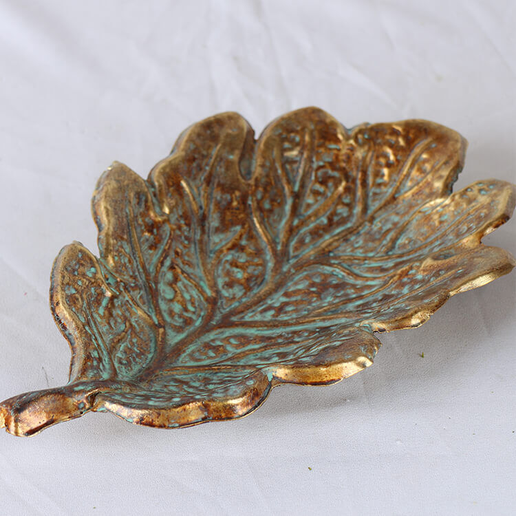 彩か Antique Bronze Leaf アンティーク ブロンズ オークリーフ リーフトレ...