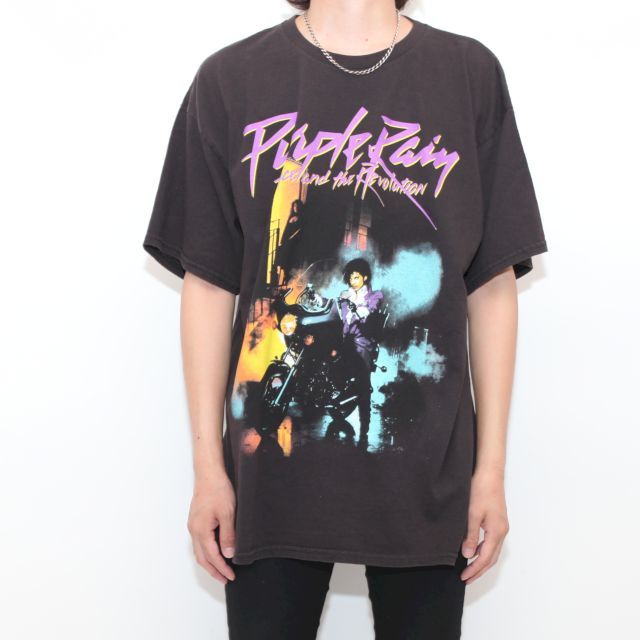 おしゃれ人気 PRINCE Tシャツ Rain-Black プリンス Purple パープル