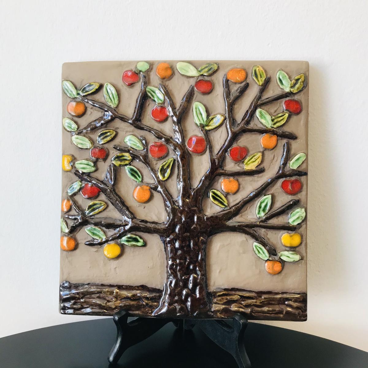 ヴィンテージ/ジィガントフタ/陶板/リンゴの木/jie gantofta