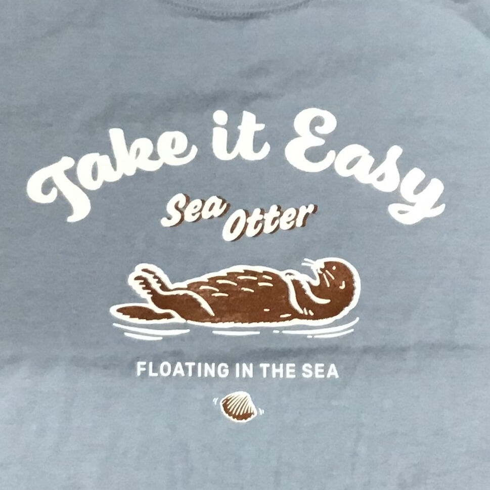 Tシャツ ラッコ Take It Easy アシッドブルー すいそう