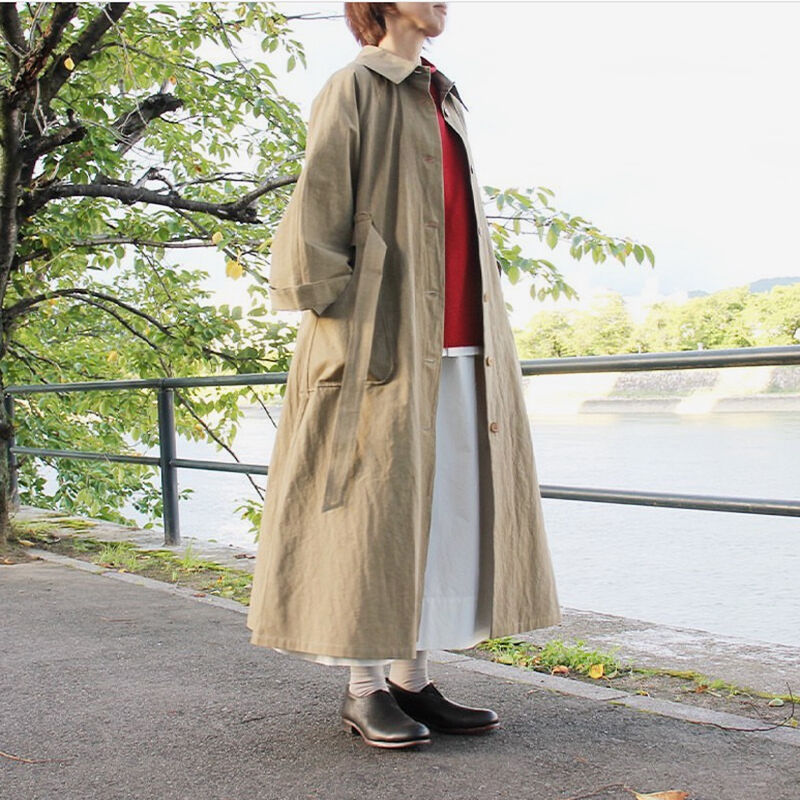 MAGALI マガリ　トレンチコート MAGALI マガリ コットンリネンウェザートレンチコート #ベージュ