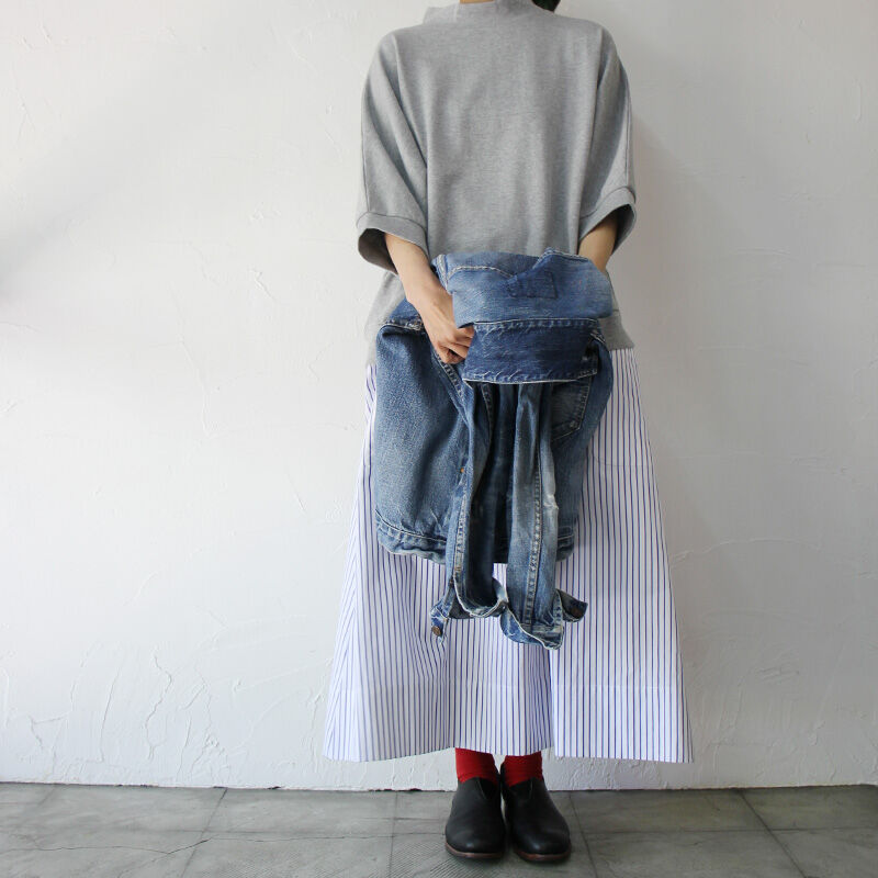 atelier naruse アトリエナルセ コットンストライプパッチポケット