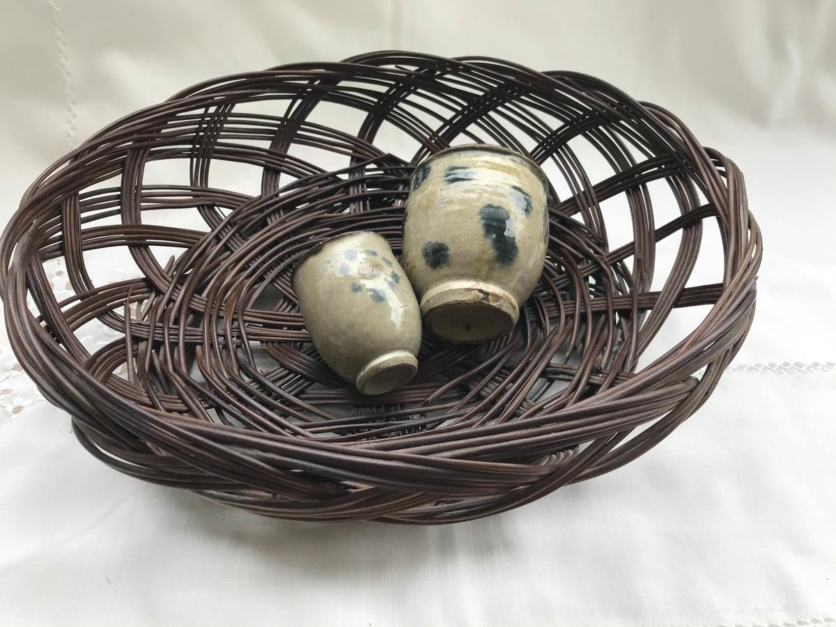 沖縄県 今帰仁村のわらび細工】わらび丸かご