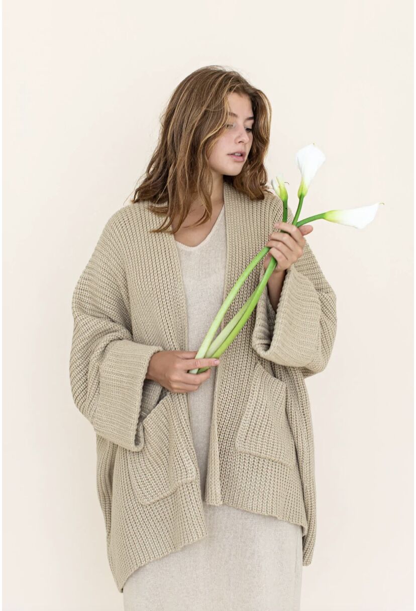 SEANA ブリーチポンチョカーディガン